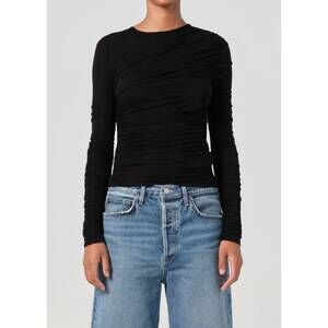 NEW AGOLDE tania twist tee in black